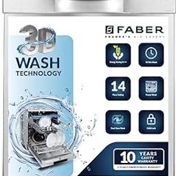 Faber 14 Place Settings Dishwasher ( FFSD 8PR 14S, Silver, Power 3D Wash for Tough Stains, Silent operation )-image-56