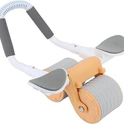 Ab Roller, Automatic Rebound Abdominal Wheel with Elbow Support, Pad, Double Round Wheel Roller Domestic Exercise Roller for Core Exercise Equipment, Abs Workout, Beginners (Orange)-picture-7