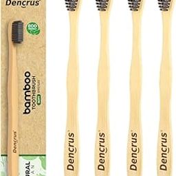 Dencrus NATURAL CLEAN Bamboo Toothbrush with Charcoal Activated Soft Bristles | Pack of 4 fo| Manual Toothbrush for Adults | Gentle Oral Care | For Sensitive Teeth-image-39