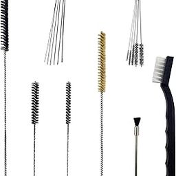 DIY Crafts 1 Kit, 17 Pcs Multi-Purpose Spray Gun Cleaning Kit Nylon Brushes Mini Brushes & Needles Metal Tube Cleaning Brush for Clean Airbrush Nozzles Spray Guns Tattoo Equipment (1 Kit, Multi)-picture-12