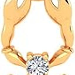 p.c. chandra jewellers 14KT (585) Gold "Scorpio Sparkle" Horoscope Pendant (Without Chain) for Women & Girls | American Diamond Accents | 0.65g Gold-picture-25