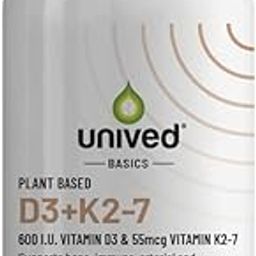Unived Basics D3+K2 (MK-7) | Vitamin D3 600 IU & Vitamin K2-7 (MenaquinGold) 55mcg | Immunity, Heart, Muscle, & Bone Health | Plant-Based & Natural | 30 Capsules-picture-14