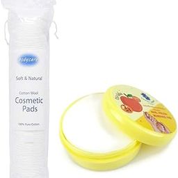 50pcs Cotton Pads for Face Natural Cotton Round Makeup Remover Pads Soft Baby Care Pads Face Cleansing, Lotion, Cream Applying Pads with 32 Pads of Nail Polish Remover Box-9