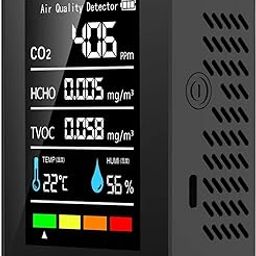 ohohulo Air Meter 5 in 1 Air Tester Portable CO2 Meter Air Tester CO2/TVOC Temperature Humidity Meter-image-43