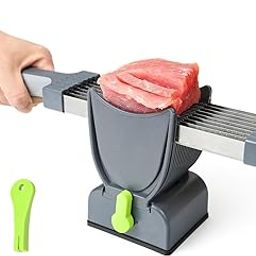 Fresh Meat Slicer, Carving, Multifunctional Meat Slicer for Home, for Kids, Slicing Knife, Thickness Adjustable 2 or 4mm, Stainless Steel Kitchen.-image-99