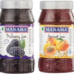 Manama Mulberry Fruit Jam, and Apricot Fruit Jam, 500GMS Each, Pack of 2-18