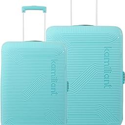 Polycarbonate Kamiliant Hard Shell 8 Wheels Double Spinner Suitcase Nexus DW 2P(C+M) Aqua BLU, Small, Medium, 68 cm-54
