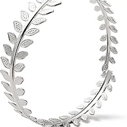 via mazzini Silver Plated Moonlit Fern Vine Upper Arm Bracelet Armlet Cuff Band Bangle For Women And Girls (Bracelet0573) 1 Pc-picture-13