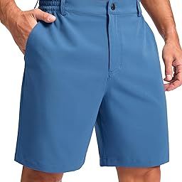 Men's Casual Shorts 7"/9" Lightweight Golf Shorts with 3 Pockets Stretch Quick Dry Comfy Work Shorts-image-60