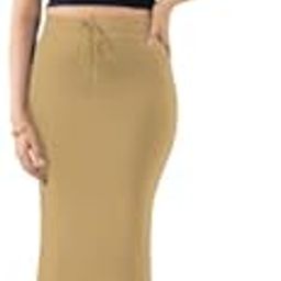 Stretchy Cotton Saree Shapewear Petticoat for Women | Fishcut Petticoat with Side Slit for Easy Movement | Shape Wear for Sarees-picture-0