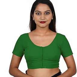 Women's Stitched Readymade 2by2 Cotton Blouse, Plain, Comfortable, Saree Wear Blouses-image-3