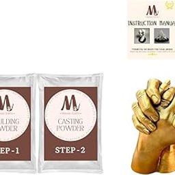 Memoir Crafts Couple Hand Casting Kit | DIY Hand Impression Kit for Couples | Only Moulding & Casting Powder with Instructions Card | Unique Gift for Anniversary, Wedding & Valentine's Day-11