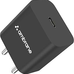 Ambrane 20W Type C Mobile Charger Adapter, Fast Charging for Android, iPhone 14/13,13/12/11/X & Pro, Max Series & Other Type C Enabled Devices, PD Technology, BIS Certified (Raap M20, Black)-picture-4