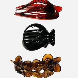 Glamifirsto 3 PIECE Hair Accessories Korean Clutchers For Hair Claw Clips Butterfly Clips Fancy Hair Clips For Women Cute Clips Hair Clip Set Stylish Hair Clips Bun Clip Assorted Colour-47