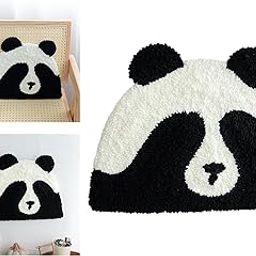 MERISHOPP Panda Latch Hook Rug Kits Mat DIY Crafts for Kids Birthday Gift Home Decor A Crafts | Needlecrafts & Yarn | Embroidery & Cross Stitch | Hand Embroidery Kits | Punch Needle Kits-image-75