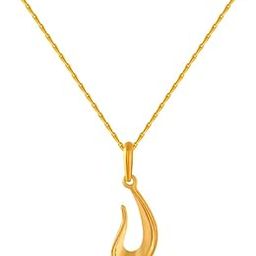 p.c. chandra jewellers 14k (585) Yellow Gold and American Diamond Pendant for Women-picture-5