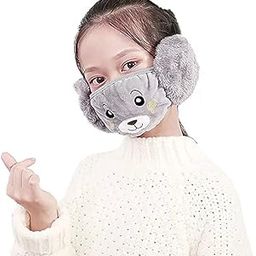 1 Pcs Kids Face Masks Washable Breathable Facemask with Adjustable Earloops Design Gift for Boys Girls,Grey color, (3 Years to 10 Years)-image-5