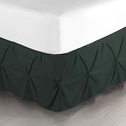 Nestl Forest Green Bed Skirt Twin Size, Pinch Pleat Twin Bed Skirt, 14" Inch Drop Twin Bedskirt, Hotel Quality Forest Green Bed Skirts, Microfiber Bedskirt for Twin Bed, Forest Green Twin Bed Skirt-image-54