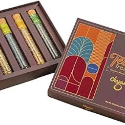 CHAYAM Assorted Tea Gift Set in 4 Glass Tubes | 80g Loose Leaf for 40 Cups | Calming Herbal & Green Blends – Chamomile, Mint, Turmeric & Himalayan Green | Premium Gift Box for Mom, Her & Tea Lovers-image-88