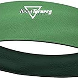 HeadTurners Headband Elastic Stretchable Multi Purpose Sweatbands for Yoga, Sports, Dance, Headwrap, Hairband for Women and Men- (Green, Pack of 1)-image-86