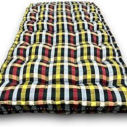 IMSMARTMART Orthopedic Box Type Soft Cotton Filled Bed Mattress - Firm Gadda for Floor, Bed, Travelling - Multipurpose, Lightweight, Rollable Foldable Multicolor Mattress (36X72 Inches, Single Bed)-image-48