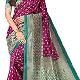 siril Women's Silk Printed Saree With Blouse-picture-12