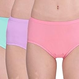 Women's and Girls Cotton Hipster Panties - Pack of 3, M, L, XL, 2XL, 3XL, 4XL-image-96