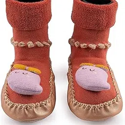 topibaaz Kids Baby Anti-Skid Soft Socks Shoes for Girls Boys Breathable Cotton Casual First Walking Shoes for Unisex Toddler Knit Ankle Socks Botties-picture-9