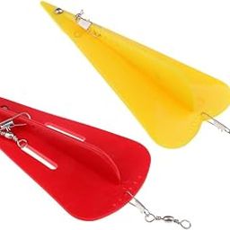 SAZ DEKOR 2pcs Trolling Diving Board with Lead Sinker Fishing Diver Board Yellow Red-image-60