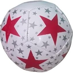 DS DEV SPORTS PVC Soccer Ball – White with Red & Grey Stars | Panel Design for Training & Match Play-image-57