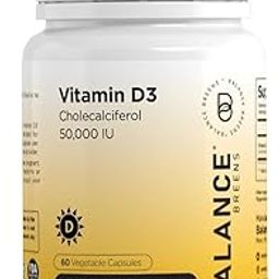VITAMIN D3 50,000 IU - 60 VEGGIE CAPSULES - HIGH POTENCY GLUTEN FREE NON-GMO VITAMIN D SUPPLEMENT-51