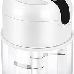 Easy speed Garlic Chopper Blender, 250 ml, Kitchen Shredder for Fruits, Garlic, Vegetables and Meat, Original White with USB Charging (White)-18