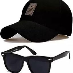 Stylish Sport Baseball Cap & Stylish Aviator Wayfarer Sunglass for Men's and Boy's (Pack of 2)-53