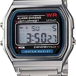 Premium Brand Vintage Series Digital Sports Square 4 Colours Dial LED Unisex Stainless Steel Strap Watch for Men's Watch for Women's Watch-picture-12