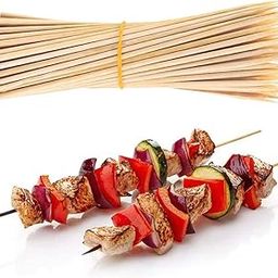 SpiderJuice 170pcs 20 cm/8 inch Eco Friendly Disposable Barbecue Bamboo Skewers Sticks for Grilling Roasting Tandoor Brochette in Air Fryer Oven Direct Flame-image-24