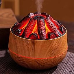 Zoka Charcoal Fire Humidifier – Ultrasonic Aroma Diffuser, 300ml Cool Mist Air Humidifier for Home, Cold & Cough Relief, Auto-Off Protection for Home and Car (Light Wood Grain)-image-37