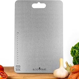 Bloomingdale Steel Chopping Board Heavy Duty Non Slip Chopping Board for Kitchen use, Steel Cutting Board for Vegetable, Fruits Stainless Steel Cutting Board Large (23cm X 22cm)-picture-10