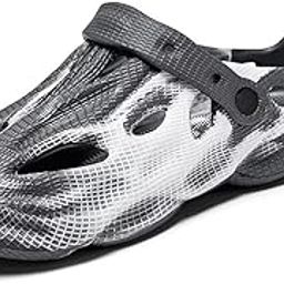 Mens' Sandals Slip-on Athletic Outdoor Hiking Closed Toe Slides Quick Dry Lightweight Beach Shoes with Back Strap-31