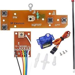 Plastic Croptronia 4CH RC Remote Control 27Mhz Circuit PCB Transmitter & Receiver Board With Antenna Radio System With SG90 Micro Digital Servo Motor For RC Car Robot Toys-17