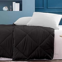 Day Care - Single Bed Comforter for Winter 500 GSM Diamond Stitch Microfiber Comforter (60" x 90" Inches/152cm x 228cm) - Comforter for Single Bed|Black-image-96