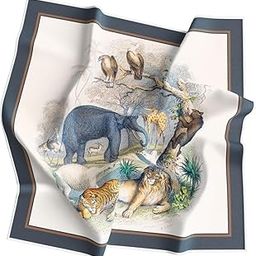 Silk Satin Animal print Digital Bandana (Multi-Colored_50X50cm)-image-31