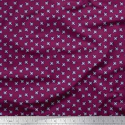 Soimoi Polyester Crepe Fabric Airplane Shirting Printed Fabric 1 Meter 52 Inch Wide-image-39