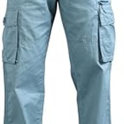 Men's Blue Cargo Pants with Belt|7 Pockets,Cotton Fabric,Regular Fit,Solid Pattern|Utility Work,Casual & Travel Wear-picture-19