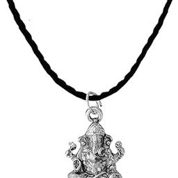Religious Lord Shri Ganesh Gold Brass Pendant Necklace Chain For Men And Women SPn202304-image-88