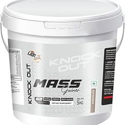 LIONLABS Mass Gainer Protein Powder – 1250 Calories, 50g Protein per Serving | Muscle & Weight Gain Supplement | Supports Size, Strength, Recovery | Chocolate Flavor – 5kg-45