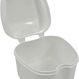 Dentosmile Denture Boxes, Retainer Box Orthodontic Mouth Guard Dental Storage Container/Teeth Storage Box in White Color (1)-2