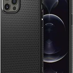 Spigen Liquid Air Cover Compatible with iPhone 12 Pro/12 (Matte Black)-25