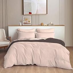 TIB 140 TC Glace Cotton Plain Duvet Cover King Size|Blanket Cover Double Bed|Quilt Cover Double Bed with Zipper 140 GSM, 90x100, Nude Pink-29
