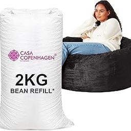 Casa Copenhagen Premium Virgin Grade Thermocol Balls Refill for Pillows, Sofa, Bean Bags, Soft Toys & Beans for Bean Bag Refill 2 kg (White)-image-30