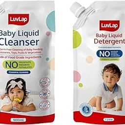 LuvLap Baby Liquid Cleanser Refill pack- 1000ml, For cleaning feeding bottle, cutlery, toys, fruits-0